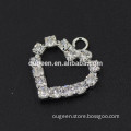 frame heart pendant welding claw stone copper fashion jewelry accessories